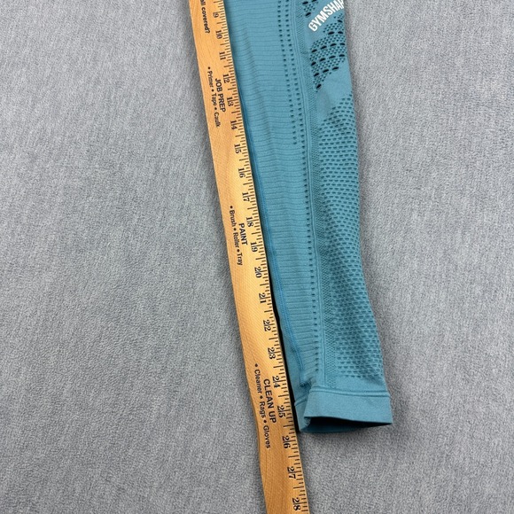 Gymshark Leggings Womens Small Blue Flawless Knit Tight 26" Yoga Gym Pants - Picture 9 of 13